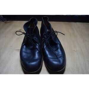 UGG Men’s Black Leather Lace‑Up Ankle Boots – Size 12